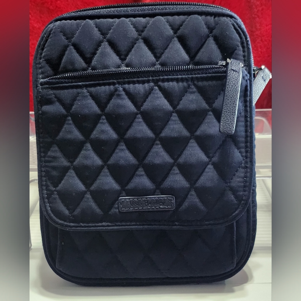 Vera Bradley Navy quilted mini hipster